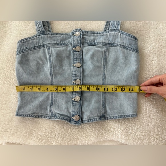 Levi's Light Blue Women's Denim crop top sz S - Picture 9 of 13